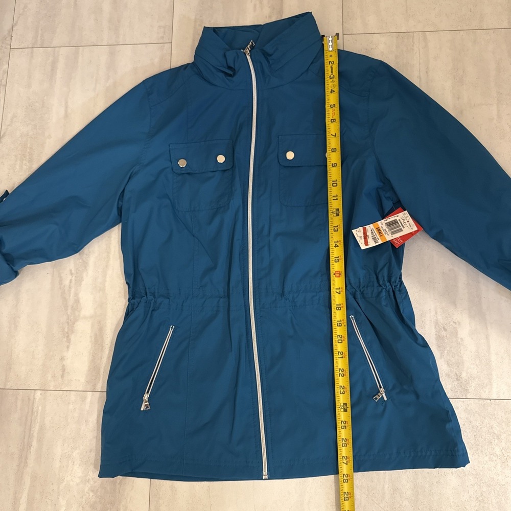 Style & Co Sport Teal Lightweight Hooded Jacket Women's Size Small NWT - Picture 11 of 12